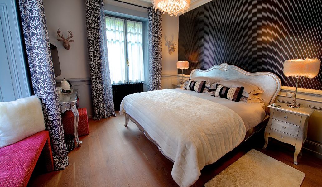 Luxurious bedoom in boutique bed and breakfast suite