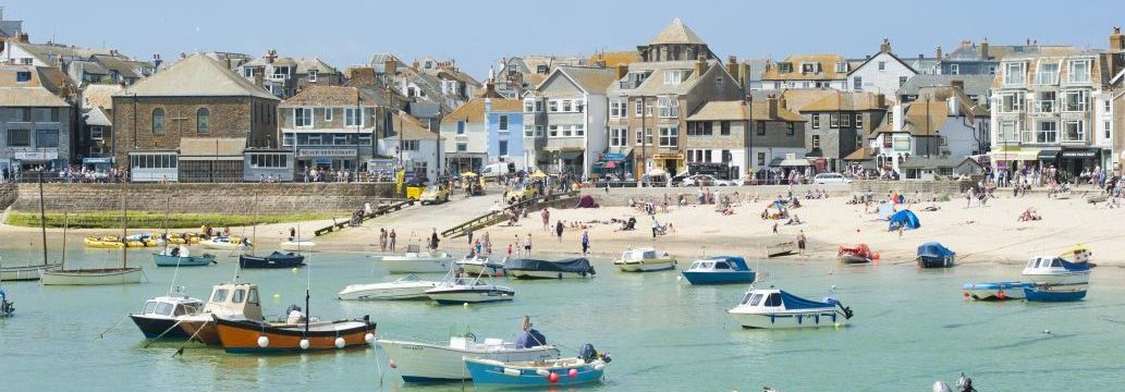 St Ives harbour sits majestically in the azure blue sea